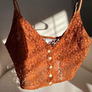 Urban Revivo Lace Crop Top / size Small